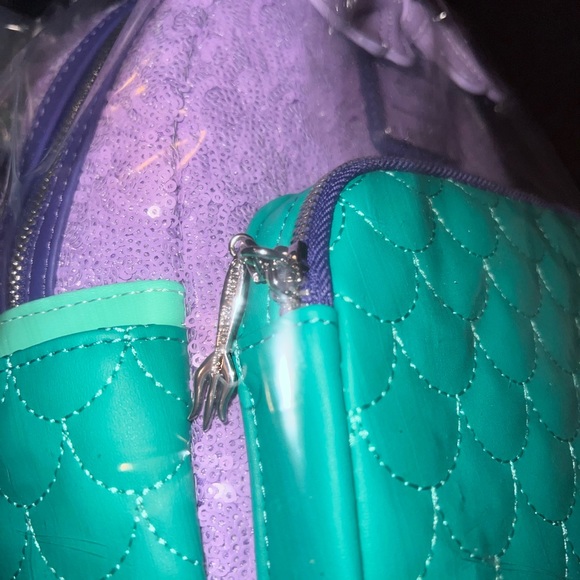 Loungefly Disney Princess Ariel Sequin Mini Backpack - Picture 2 of 6
